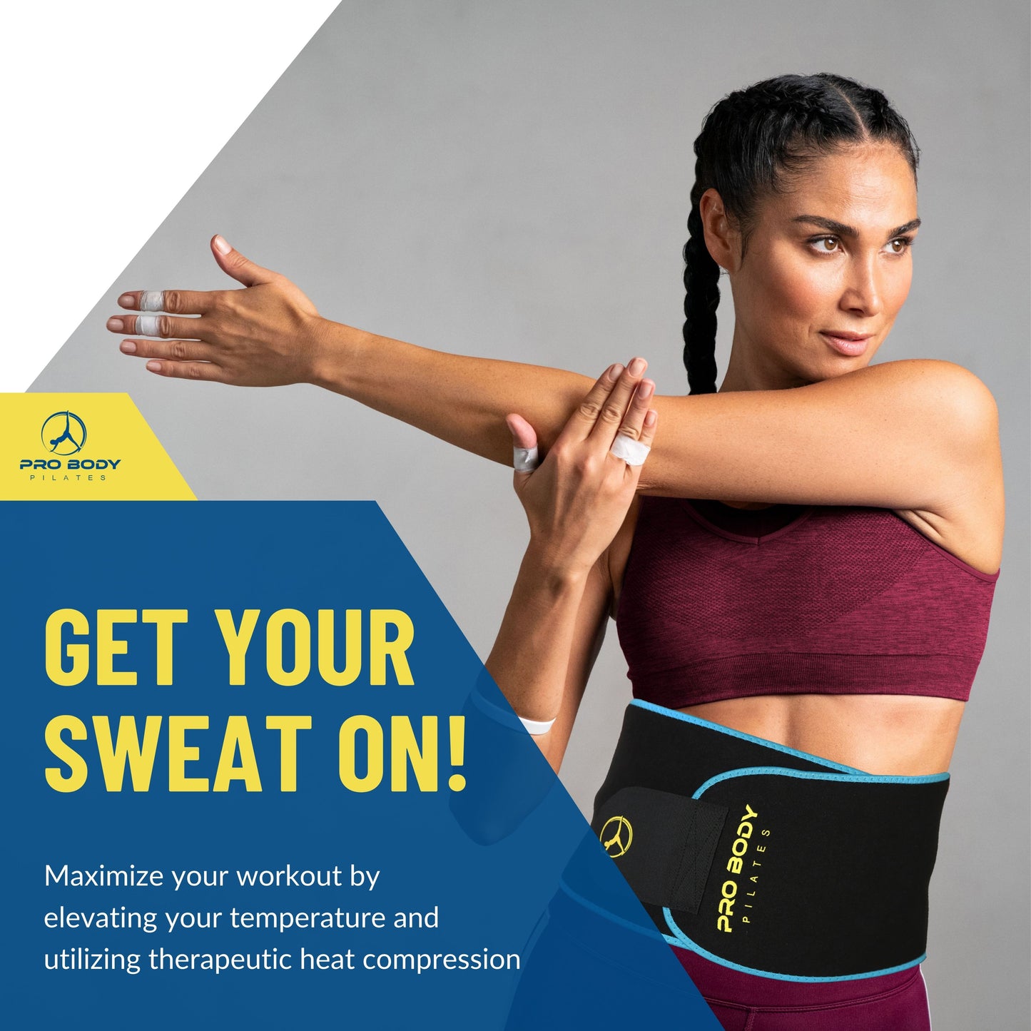 Waist Trimmer Belt for High-Intensity Training, Yoga and Workouts