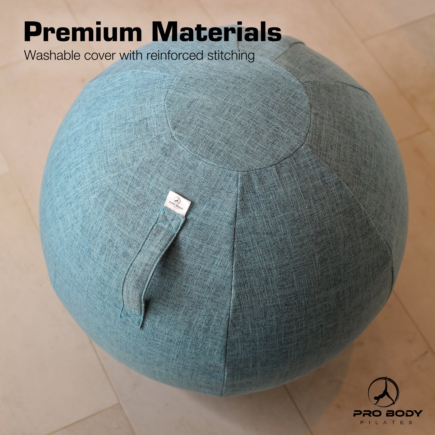 Exercise Ball Chair for Office and Desk (Cotton-Linen)