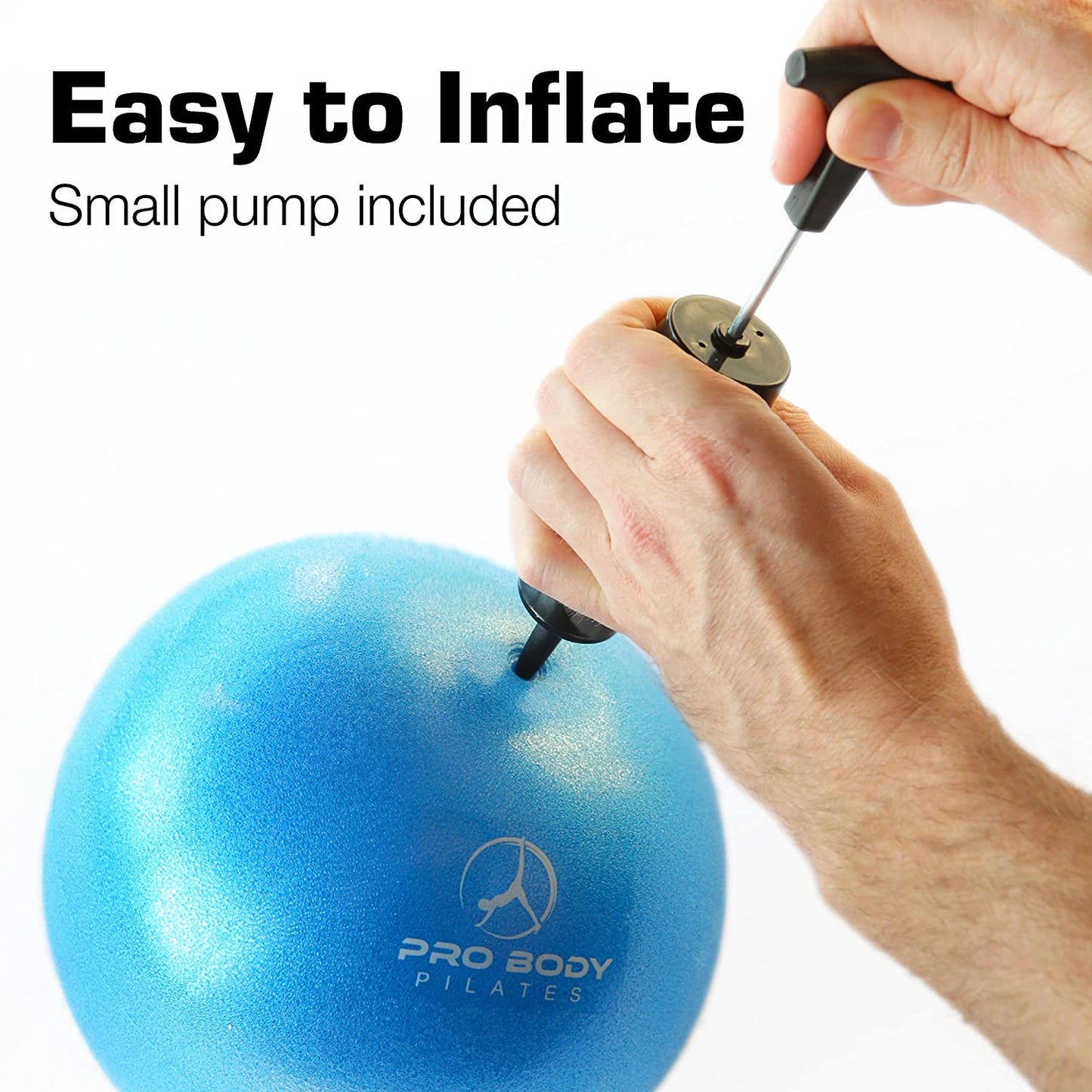 9 Inch Small Exercise Ball for Stability, Barre, Pilates, Yoga, and Balance (with Pump)