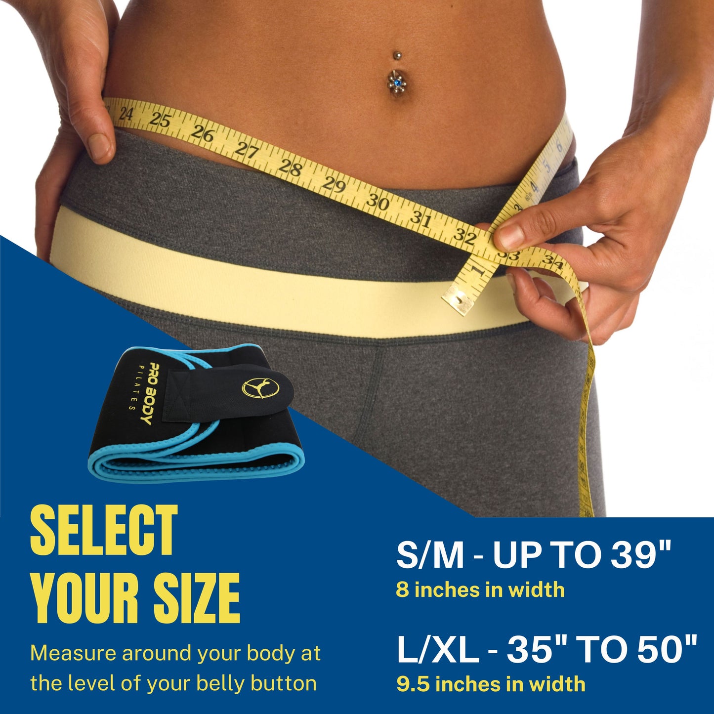 Waist Trimmer Belt for High-Intensity Training, Yoga and Workouts