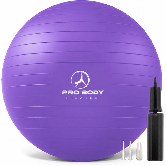 Yoga Ball for Pregnancy, Fitness, Balance, Workout at Home, Office and Physical Therapy (Amethyst)