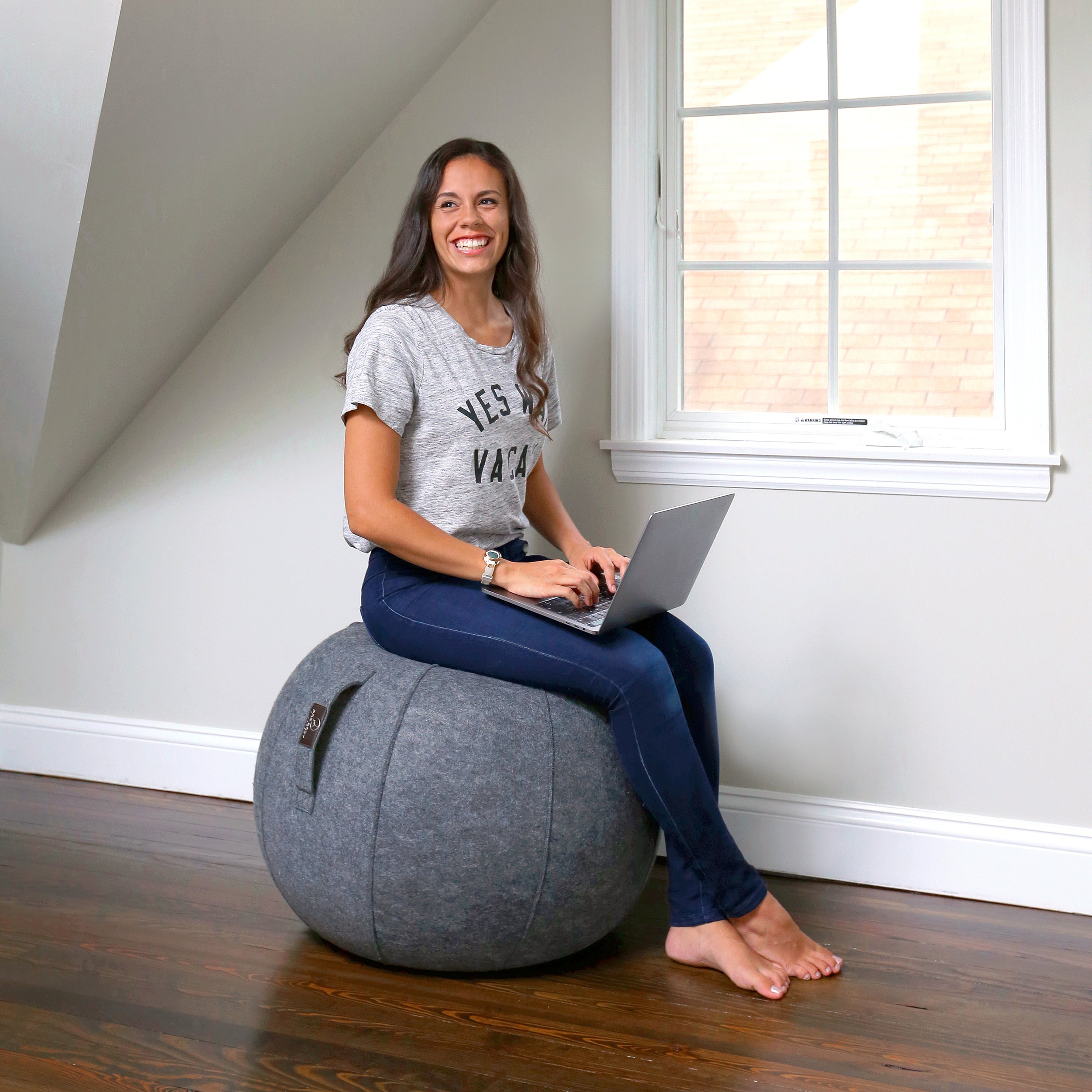 Active Sitting Exercise Ball Chair for Office and Desk ProBody Pilates