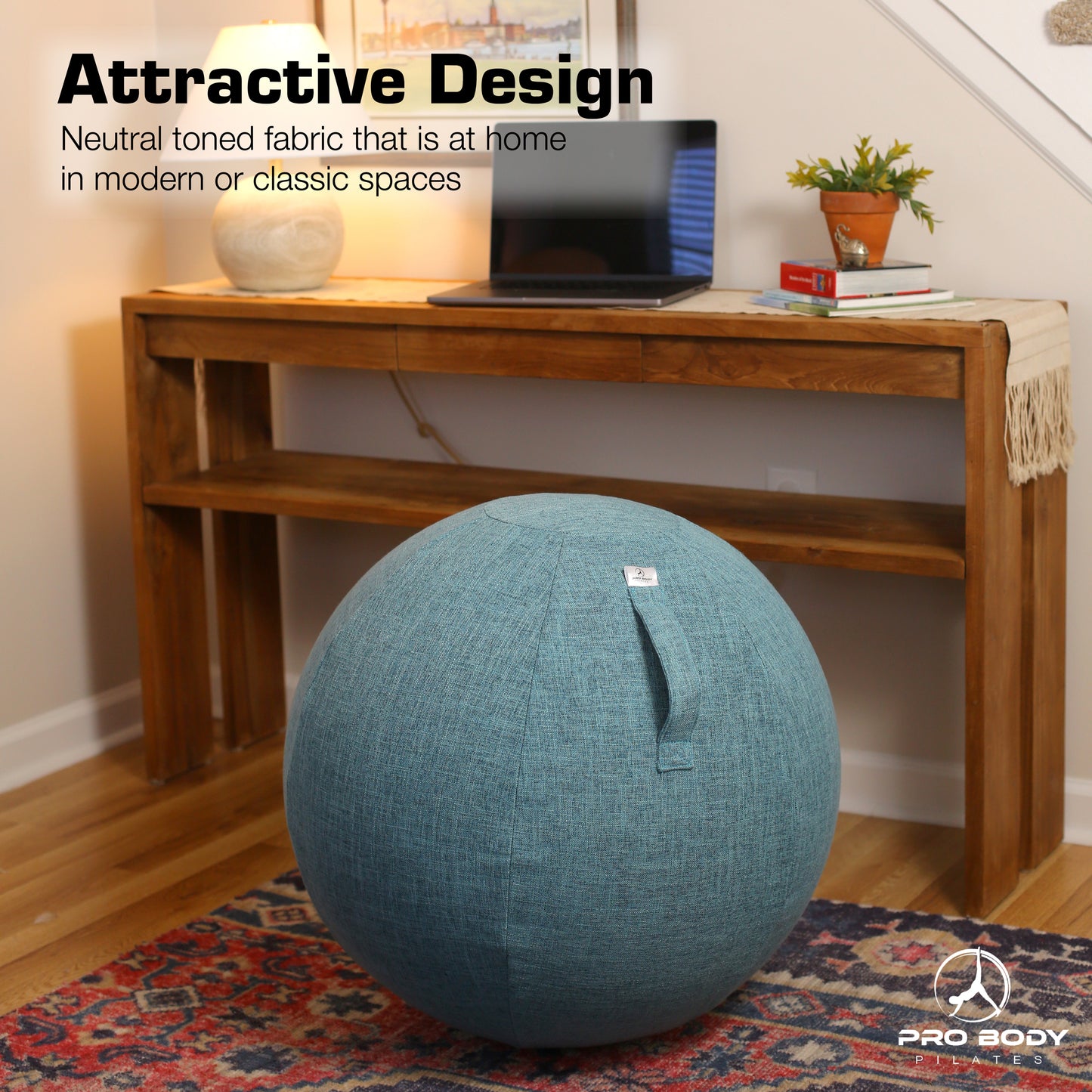 Exercise Ball Chair for Office and Desk (Cotton-Linen)