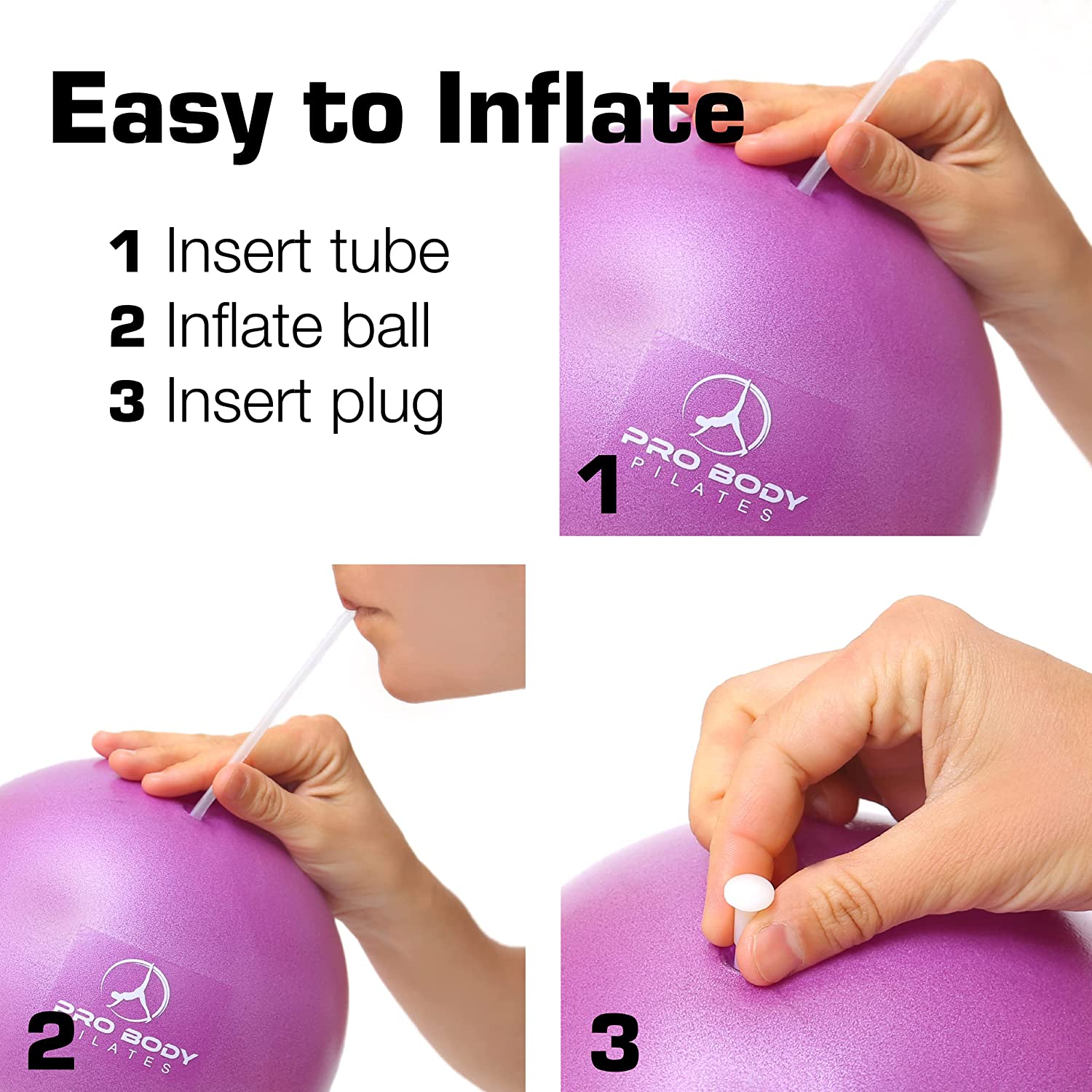 9 Inch Small Exercise Ball for Stability, Barre, Pilates, Yoga, and Ba –  ProBody Pilates