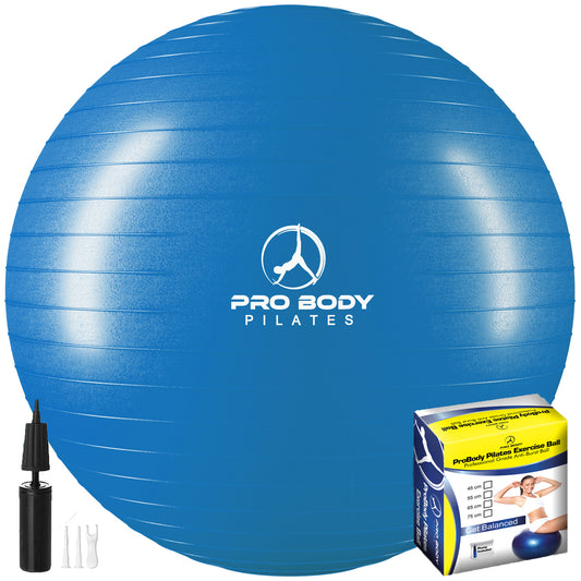 Yoga Ball for Pregnancy, Fitness, Balance, Workout at Home, Office and Physical Therapy (Blue)