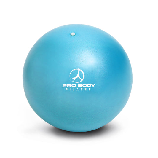 ProBody Pilates Pelota pequeña de yoga, pelota de ejercicio de 9 pulgadas  con guía de ejercicios, mini pelota de terapia suave de colores frescos